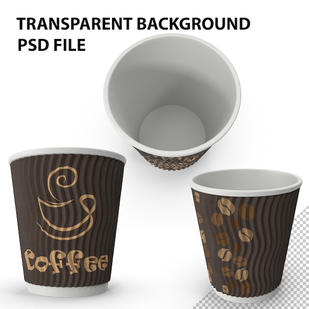 PSD papier pour tasses à café png