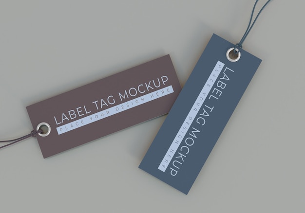 Papier rabatt hang tag mockup