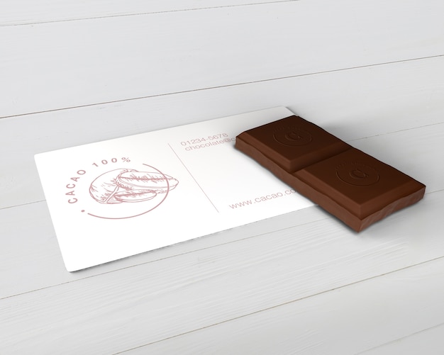 Papier Schokolade Info-Card-Modell
