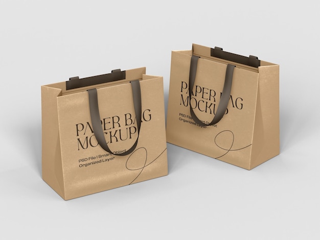 Papier-Shopping-Taschen-Branding-Mockup
