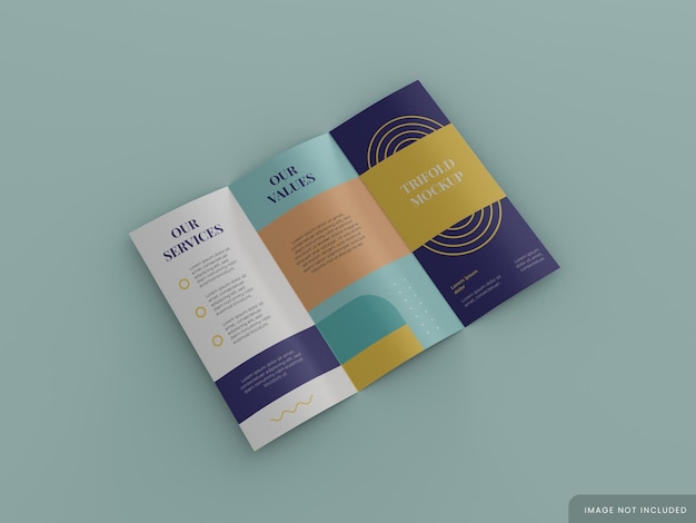 PSD papier-trifold-browshure-mockup