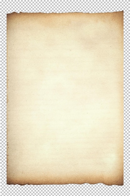 PSD papier vintage avec texture vieillie et bords vieillis déchirés couverture de livre en carton brun rustique