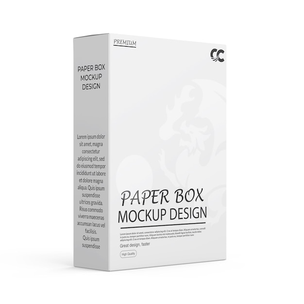 Papierbox-Mockup-Design