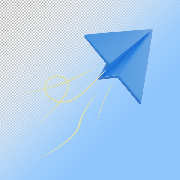 papierflieger in 3d rendern