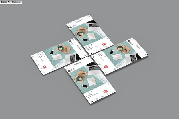 Papiermodell für Social-Media-Beiträge