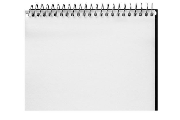 Papiernotizbuch, das auf dem geschnittenen Hintergrund isoliert ist