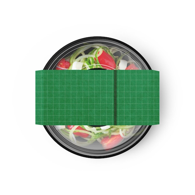 PSD papierschüssel breite salat mockup