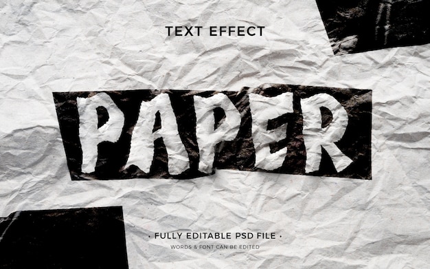 Papiertexteffekt