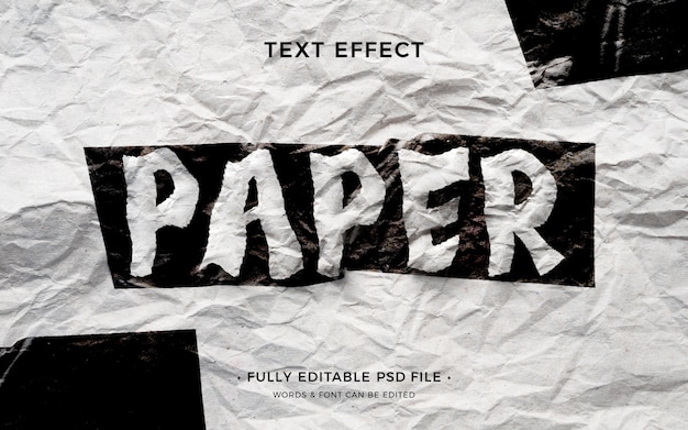 PSD papiertexteffekt