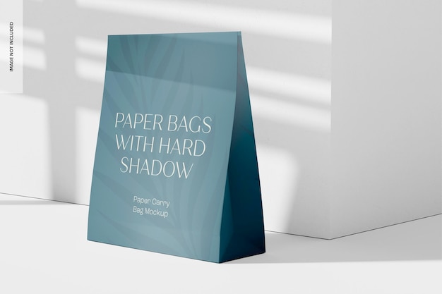 Papiertragetasche Mockup, linke Ansicht