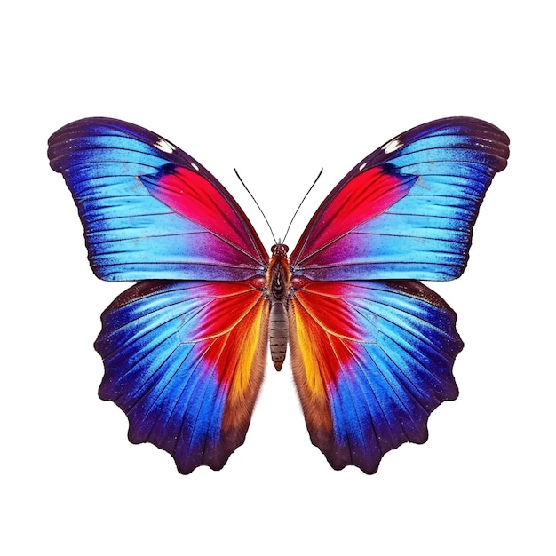 Papillon Coloré Isolé Sur Fond Transparent Créé Avec L'ia Générative