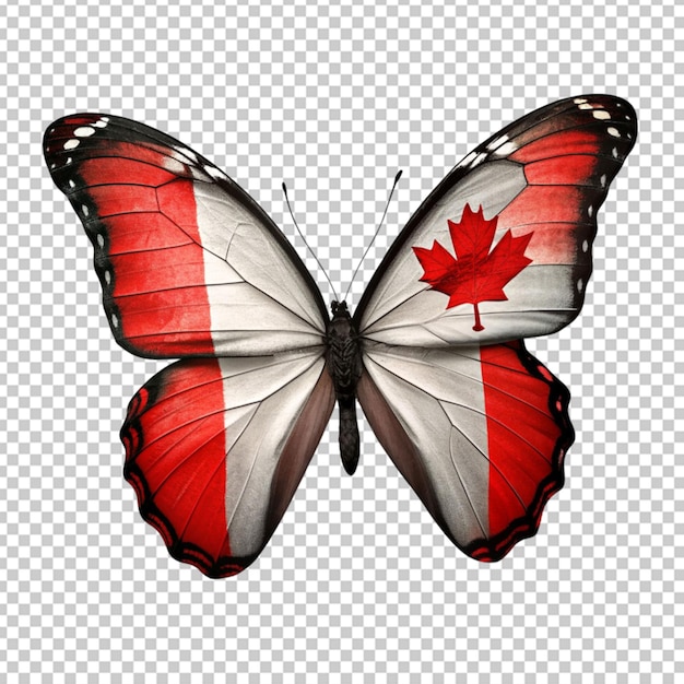 PSD papillon avec un drapeau canadien