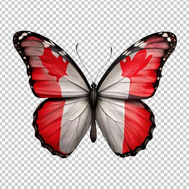 PSD papillon avec un drapeau canadien