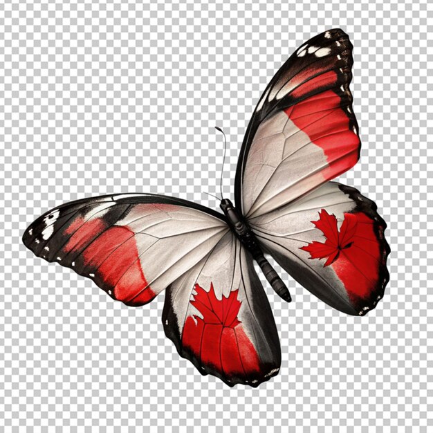 PSD papillon avec un drapeau canadien