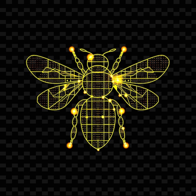 PSD un papillon jaune avec un fond noir avec les mots insecte dessus