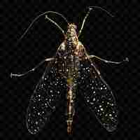 PSD un papillon de nuit avec un corps jaune et des taches brunes sur son corps