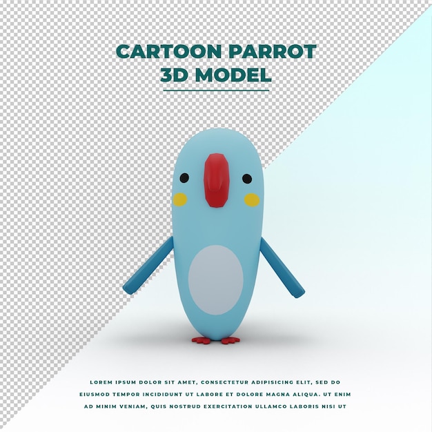 pappagallo dei cartoni animati