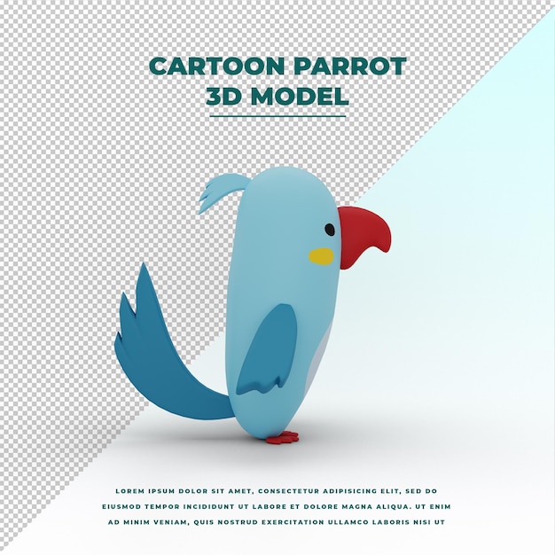 pappagallo dei cartoni animati