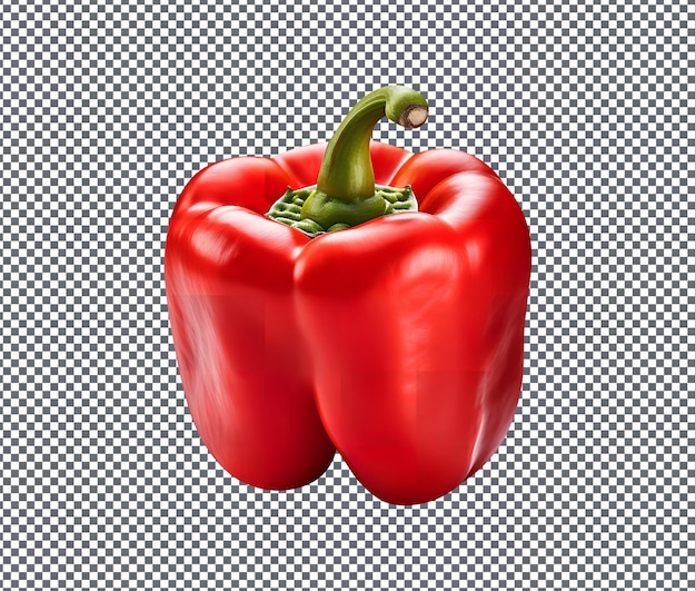 Paprika natural e fresca isolada sobre fundo transparente
