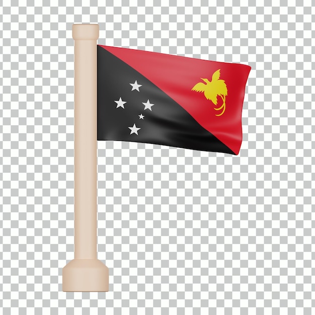 Papua-neuguinea flagge 3d-symbol