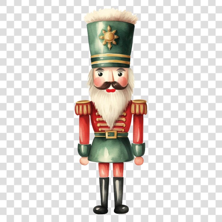 PSD papúa nueva guinea navidad rompedor de nueces rojo navidad representación de fondo blanco