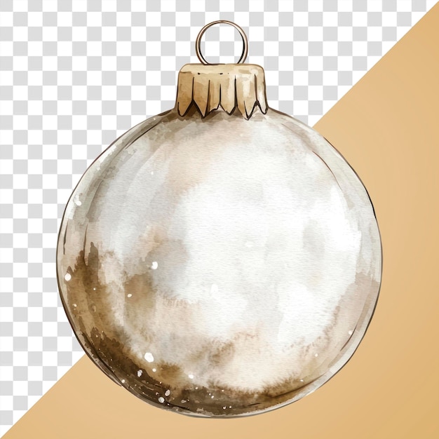 Papúa Nueva Guinea Ornamento de Navidad blanco Ilustración de acuarela Navidad
