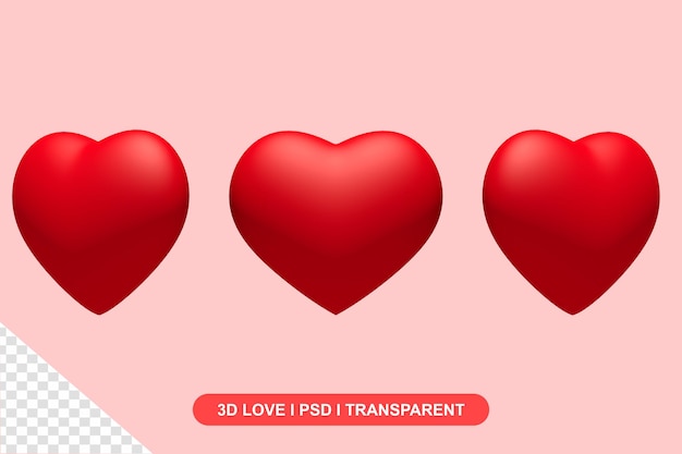 PSD paquete de amor 3d