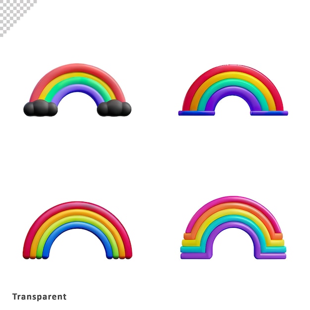 Paquete de arcoíris 3D
