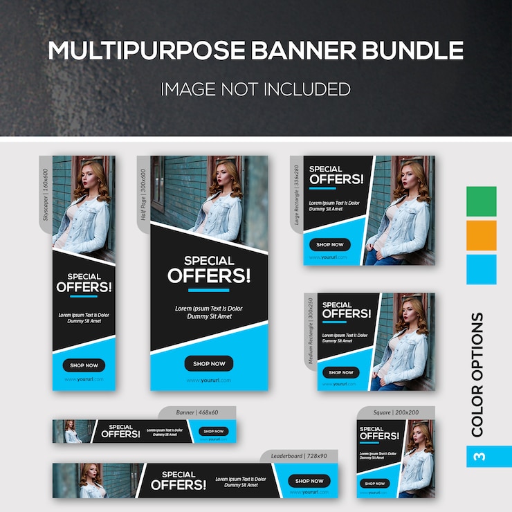 PSD paquete de banner multipropósito