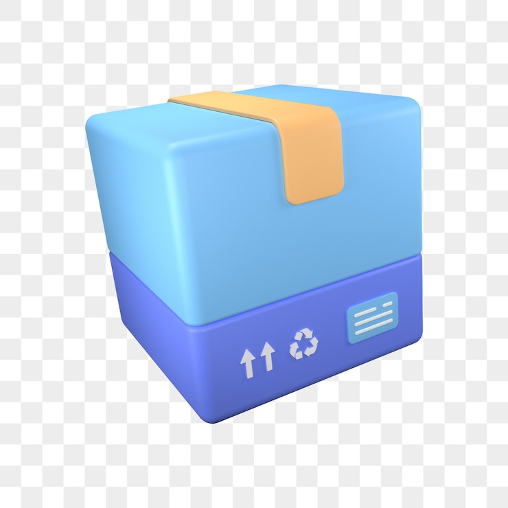 PSD paquete de caja de producto 3d fondo transparente psd premium