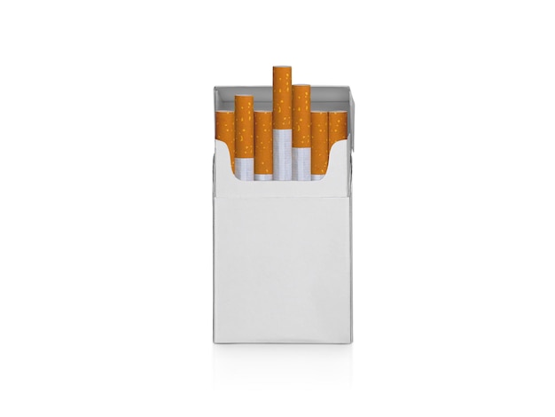 Paquete de cigarrillos de fondo transparente