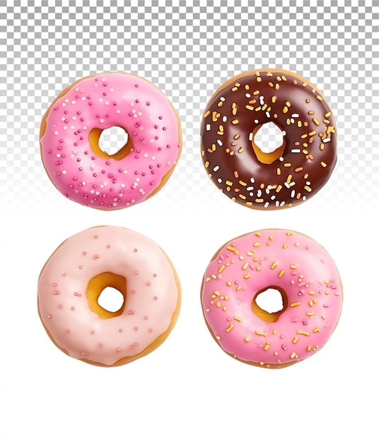 PSD el paquete de clipart de las delicias de las rosquillas