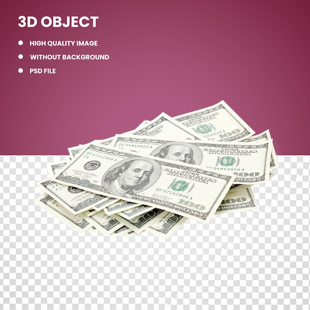 Paquete de dólares 3d dólar