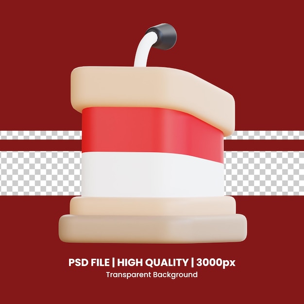 Paquete de iconos 3D del Día de la Independencia de Indonesia