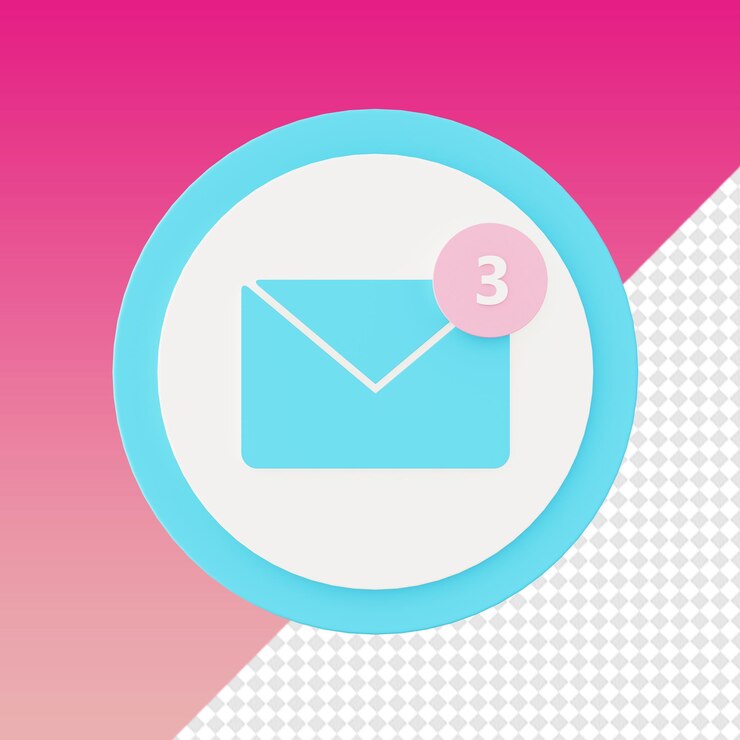 PSD paquete de iconos 3d elementos de diseño de redes sociales ui ux de notificación por correo