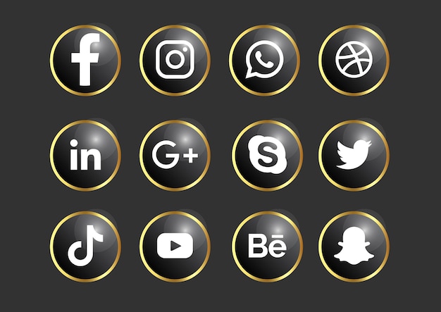 PSD paquete de iconos 3d de redes sociales psd