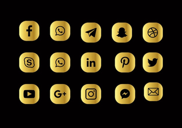 paquete de iconos 3d de redes sociales psd