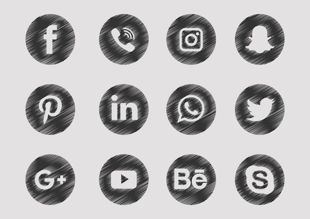 paquete de iconos 3d de redes sociales psd