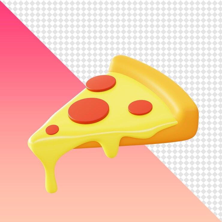 PSD paquete de iconos de comida 3d queso pizza ui ux elementos de diseño de redes sociales