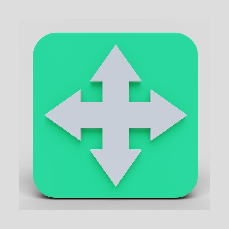 PSD paquete de iconos de ilustración 3d de flecha de arrastre