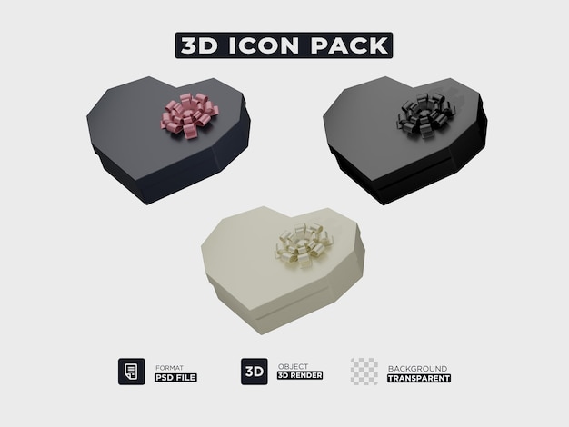 PSD paquete de iconos de regalo de caja 3d premium psd