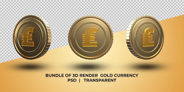 Paquete de moneda 3d moneda lira