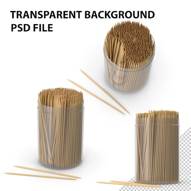 PSD paquete de palillos de dientes png