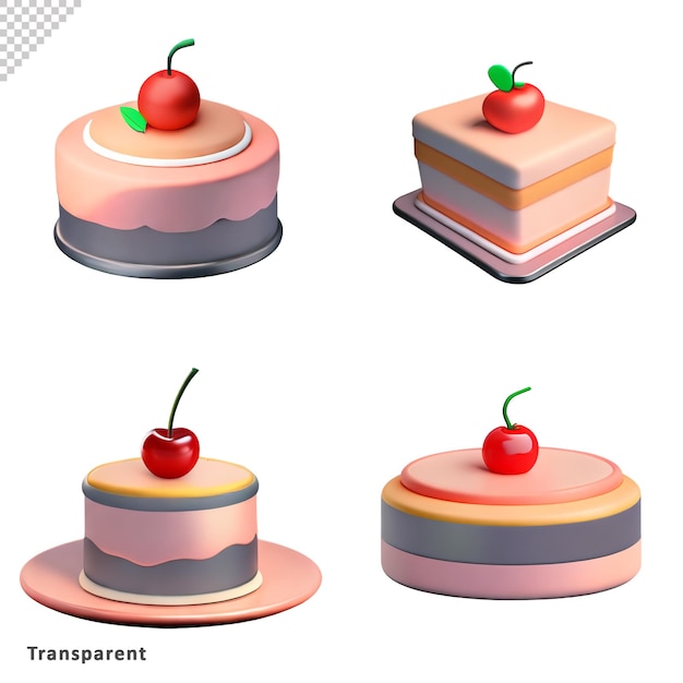 paquete de pastel 3d