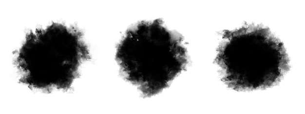 paquete de pincel de tinta juego de humo y nubes