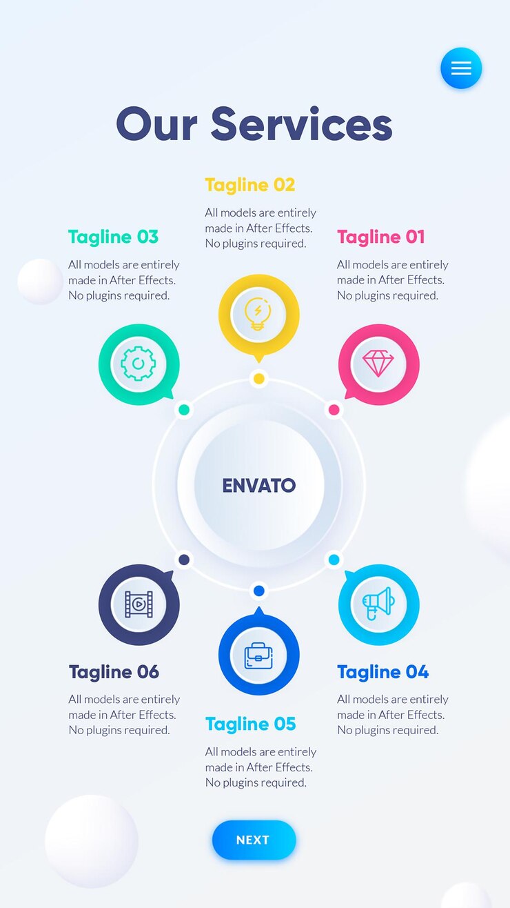 PSD paquete de vectores gratis de cuatro opciones coloridas para infografías