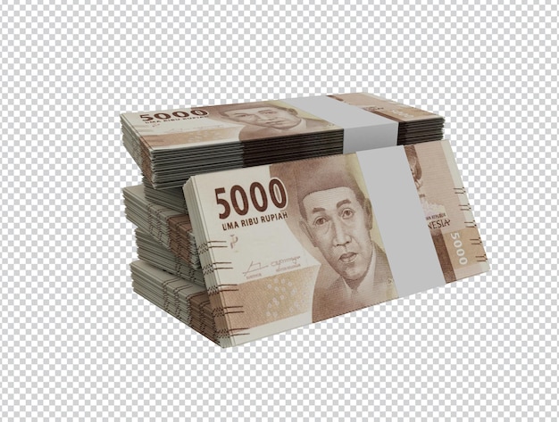 PSD des paquets d'argent indonésiens de 5000 roupies