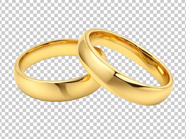 PSD un par de anillos de boda de oro