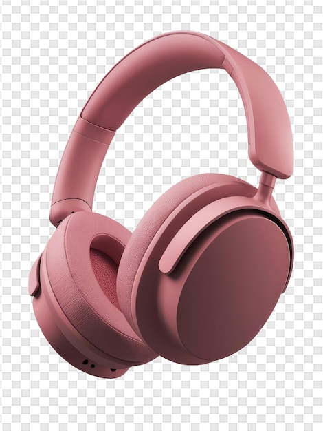 PSD un par de auriculares rosados con un fondo negro