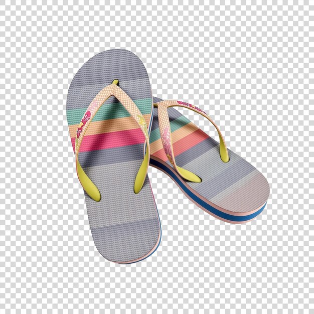 Un par de flip-flops en un fondo transparente